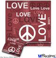 Decal Skin compatible with Sony PS3 Slim Love and Peace Pink