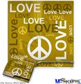 Decal Skin compatible with Sony PS3 Slim Love and Peace Yellow