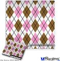 Decal Skin compatible with Sony PS3 Slim Argyle Pink and Brown