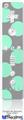 Wii Remote Controller Face ONLY Skin - Kearas Polka Dots Mint And Gray