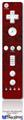 Wii Remote Controller Face ONLY Skin - Folder Doodles Red Dark