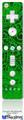 Wii Remote Controller Face ONLY Skin - Folder Doodles Green