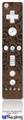 Wii Remote Controller Face ONLY Skin - Folder Doodles Chocolate Brown
