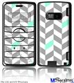 LG enV2 Skin - Chevrons Gray And Seafoam