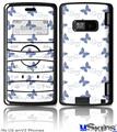 LG enV2 Skin - Pastel Butterflies Blue on White