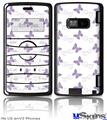 LG enV2 Skin - Pastel Butterflies Purple on White