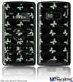 LG enV2 Skin - Pastel Butterflies Green on Black