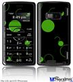 LG enV2 Skin - Lots of Dots Green on Black