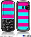 LG Rumor 2 Skin - Psycho Stripes Neon Teal and Hot Pink