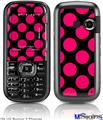 LG Rumor 2 Skin - Kearas Polka Dots Pink On Black