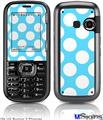 LG Rumor 2 Skin - Kearas Polka Dots White And Blue