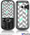 LG Rumor 2 Skin - Chevrons Gray And Seafoam