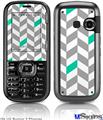 LG Rumor 2 Skin - Chevrons Gray And Turquoise