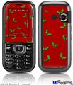 LG Rumor 2 Skin - Holly Leaves on Red