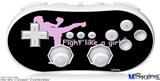 Wii Classic Controller Skin - Fight Like A Girl Breast Cancer Kick Boxer
