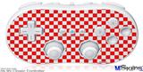 Wii Classic Controller Skin - Checkered Canvas Red and White