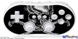 Wii Classic Controller Skin - Chrome Skull on Black