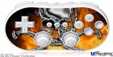 Wii Classic Controller Skin - Chrome Skull on Fire