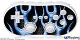 Wii Classic Controller Skin - Metal Flames Blue