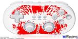 Wii Classic Controller Skin - Big Kiss Red on White