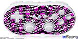 Wii Classic Controller Skin - Zebra Pink Skulls