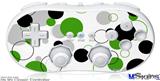 Wii Classic Controller Skin - Lots of Dots Green on White