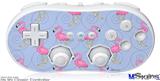 Wii Classic Controller Skin - Flamingos on Blue