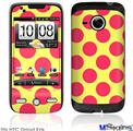 HTC Droid Eris Skin - Kearas Polka Dots Pink And Yellow