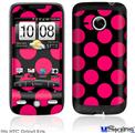 HTC Droid Eris Skin - Kearas Polka Dots Pink On Black