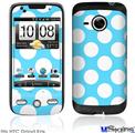 HTC Droid Eris Skin - Kearas Polka Dots White And Blue