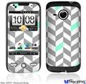 HTC Droid Eris Skin - Chevrons Gray And Seafoam