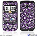 HTC Droid Eris Skin - Splatter Girly Skull Purple