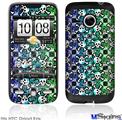 HTC Droid Eris Skin - Splatter Girly Skull Rainbow