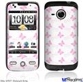 HTC Droid Eris Skin - Pastel Butterflies Pink on White