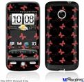 HTC Droid Eris Skin - Pastel Butterflies Red on Black