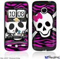 HTC Droid Eris Skin - Pink Zebra Skull