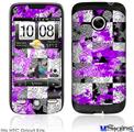 HTC Droid Eris Skin - Purple Checker Skull Splatter