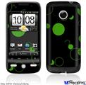 HTC Droid Eris Skin - Lots of Dots Green on Black