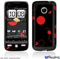 HTC Droid Eris Skin - Lots of Dots Red on Black