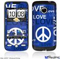 HTC Droid Eris Skin - Love and Peace Blue