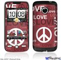 HTC Droid Eris Skin - Love and Peace Pink