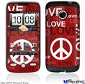 HTC Droid Eris Skin - Love and Peace Red