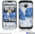 HTC Droid Eris Skin - Mushrooms Blue