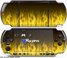 Sony PSP 3000 Skin - Fire Flames Yellow