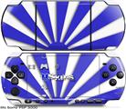 Sony PSP 3000 Skin - Rising Sun Japanese Blue