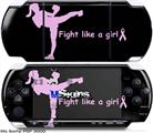 Sony PSP 3000 Skin - Fight Like A Girl Breast Cancer Kick Boxer