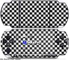 Sony PSP 3000 Skin - Checkered Canvas Black and White