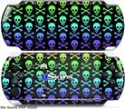 Sony PSP 3000 Skin - Skull and Crossbones Rainbow