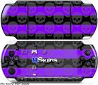 Sony PSP 3000 Skin - Skull Stripes Purple