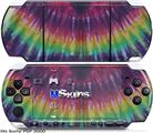 Sony PSP 3000 Skin - Tie Dye Red and Purple Stripes